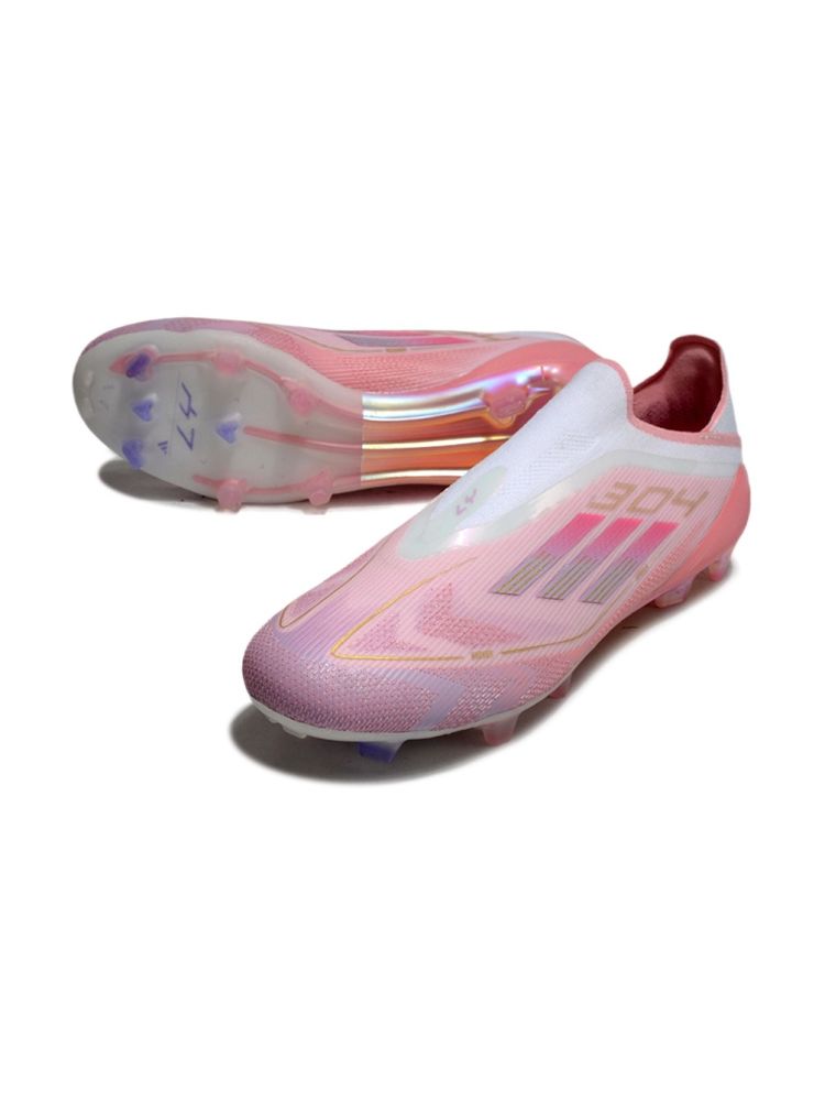 adidas F50 Elite Laceless FG Lamine Yamal 304 - Clear Pink/Purple Glow/Lite Pink