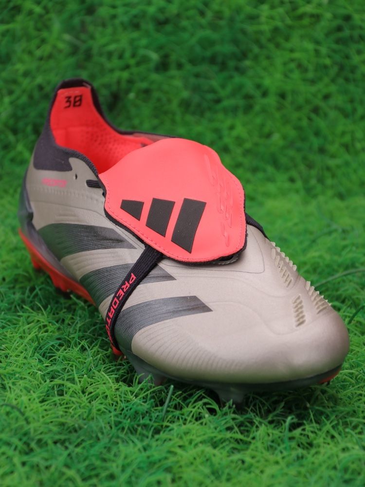 adidas Predator Elite Fold-over Tongue FG - Platin Met/Aurora Black/Carbon