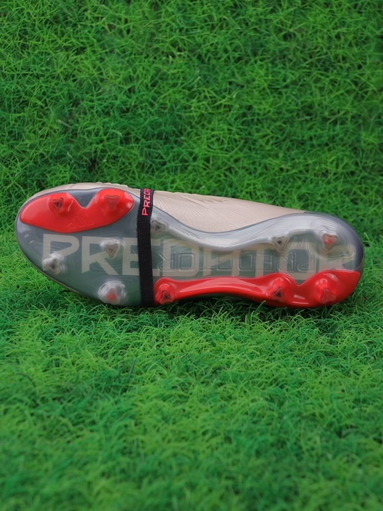 adidas Predator Elite Fold-over Tongue FG - Platin Met/Aurora Black/Carbon