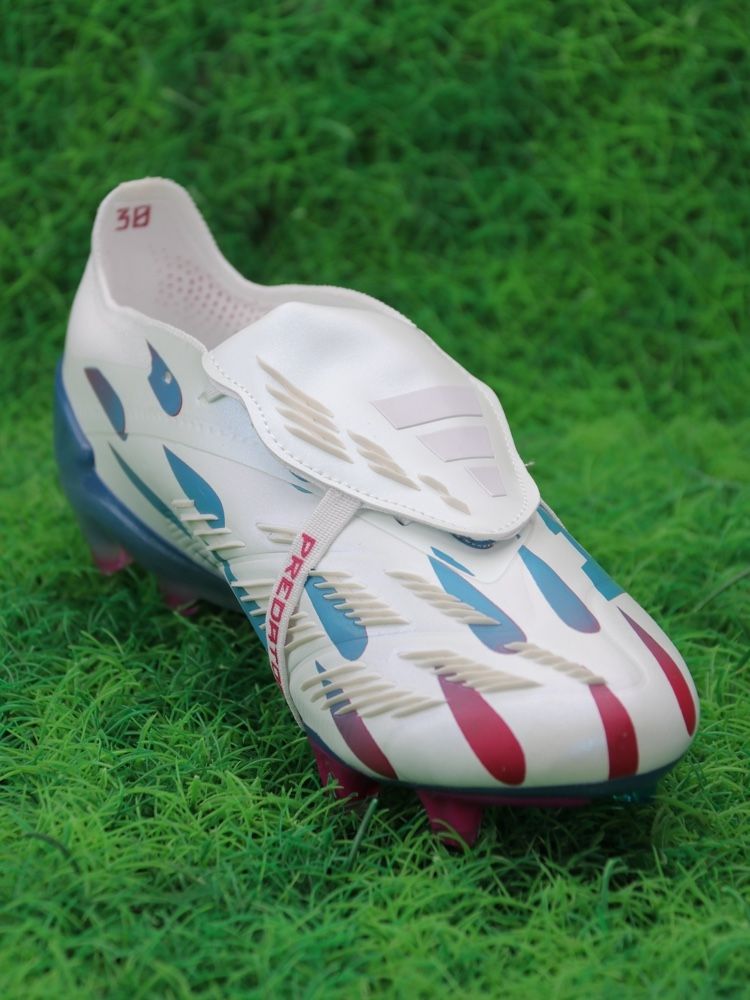 adidas Predator Elite Fold-over Tongue FG - White/Blue/Pink