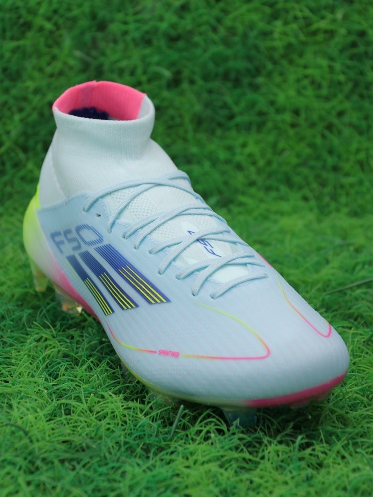 adidas Womens F50 Elite Mid FG - Almost Blue/Semi Lucid Blue/Semi Solar Yellow