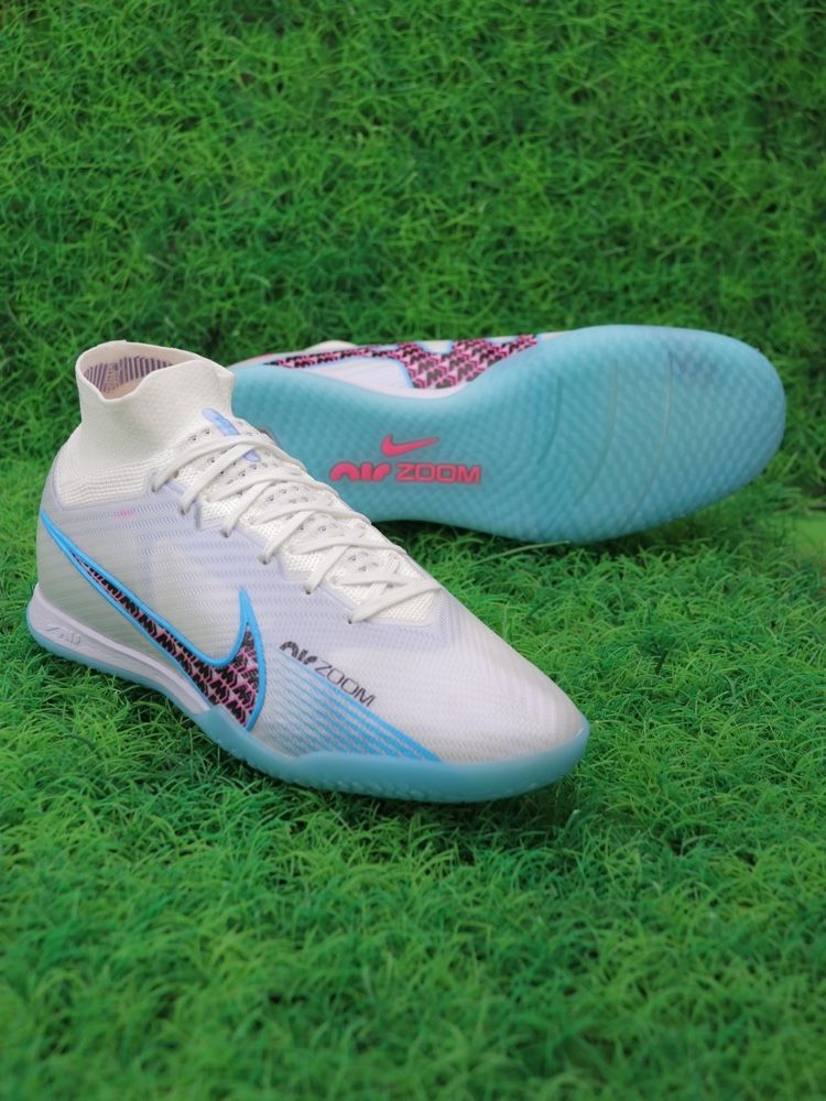 Nike Air Zoom Mercurial Superfly 9 Elite IC - White/Baltic Blue/Laser Pink