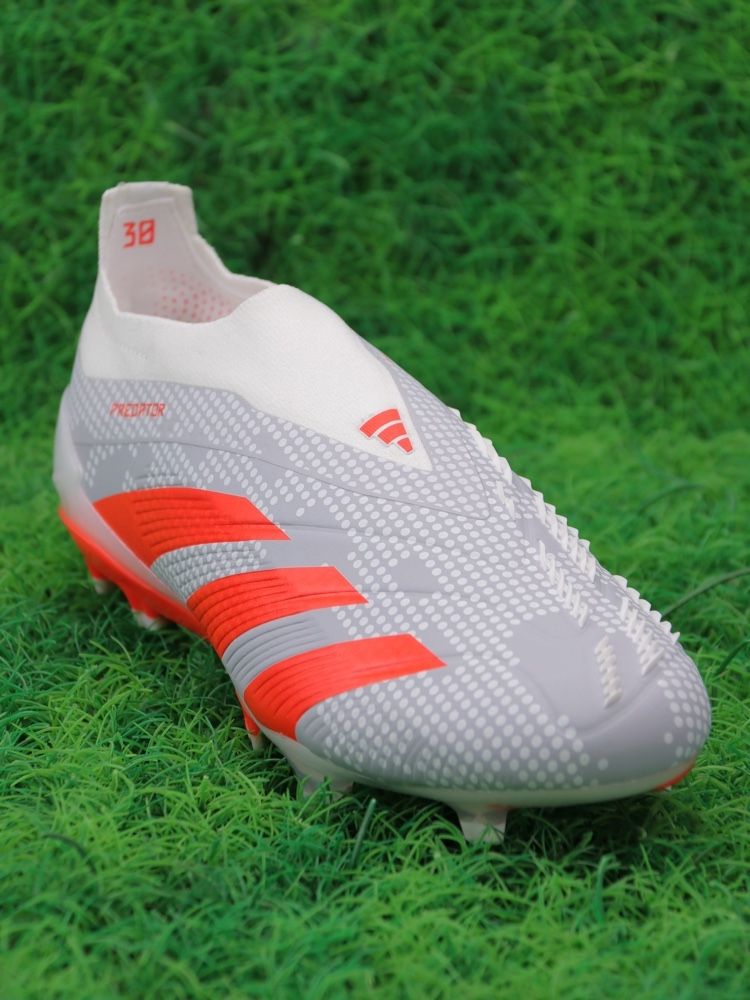 adidas Predator Elite Laceless FG Gray Crimson White