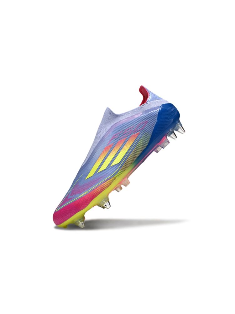 2025 adidas F50 Elite Laceless SG-Pro Blue Fusion Lucid Lemon Lucid Pink