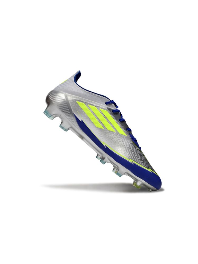 2025 adidas F50 Messi Elite FG Silver Metallic Solar Yellow Lucid Blue