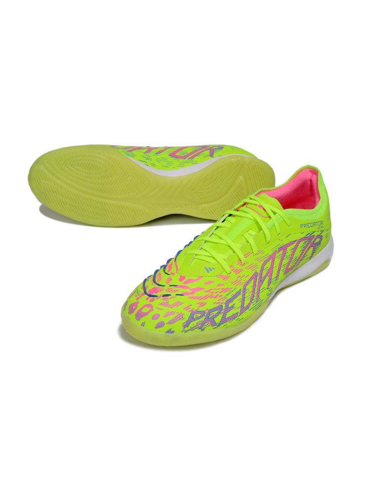 2025 adidas Predator Elite IN Lucid Lemon Lucid Pink Blue Fusion