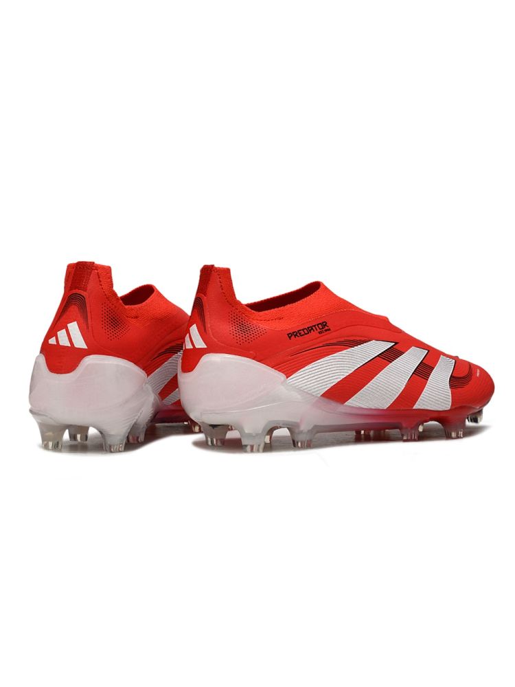 2025 adidas Predator Elite Laceless FG Lucid Red White Black