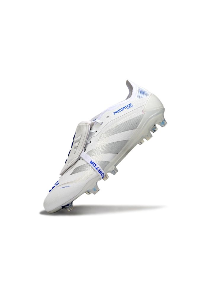 2025 adidas Predator Elite Tongue FG White Silver Metallic Bright Royal