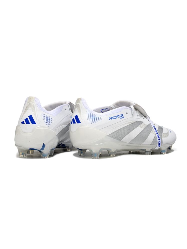 2025 adidas Predator Elite Tongue FG White Silver Metallic Bright Royal