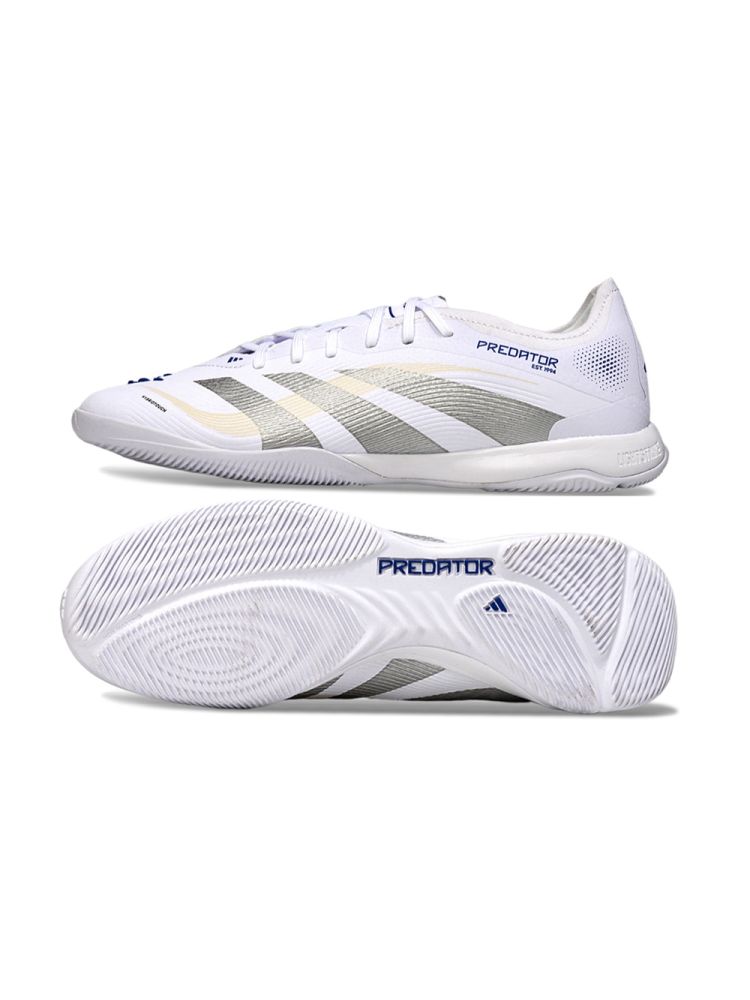 2025 adidas Predator ELITE IN White Silver Metallic Bright Royal