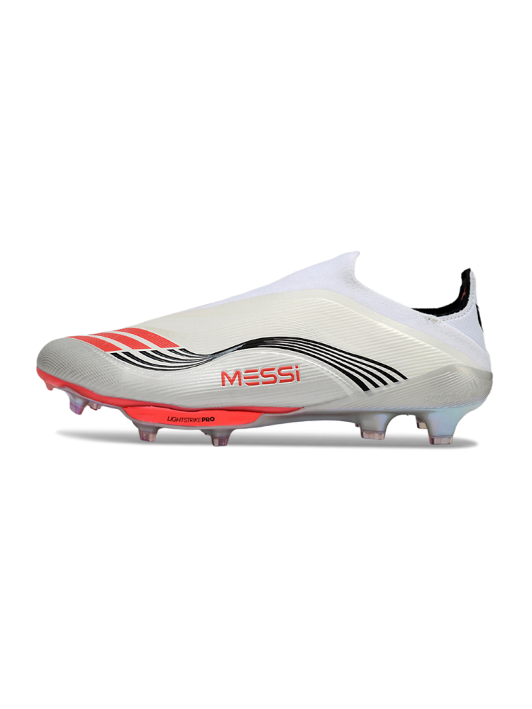 Adidas F50 Elite Laceless FG White Lucid Red Silver Metallic