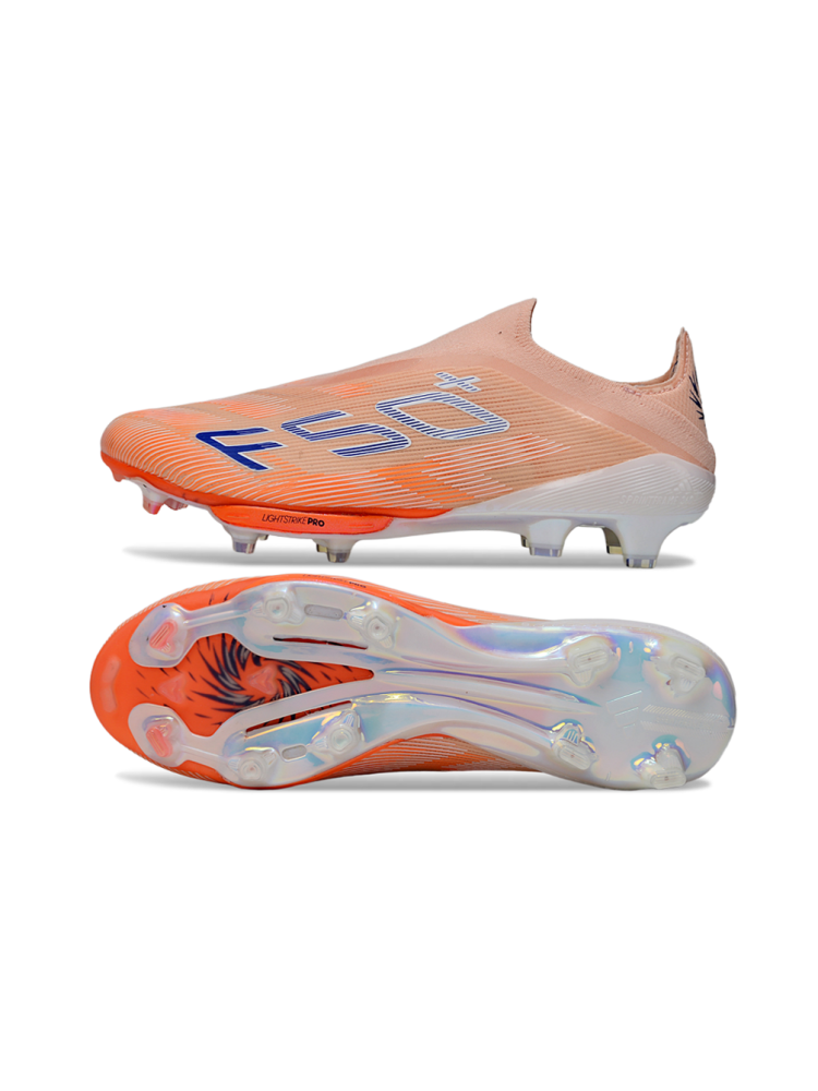 Adidas F50 Elite Laceless FG 'Coral Blaze' Beam Orange Lucid Blue White
