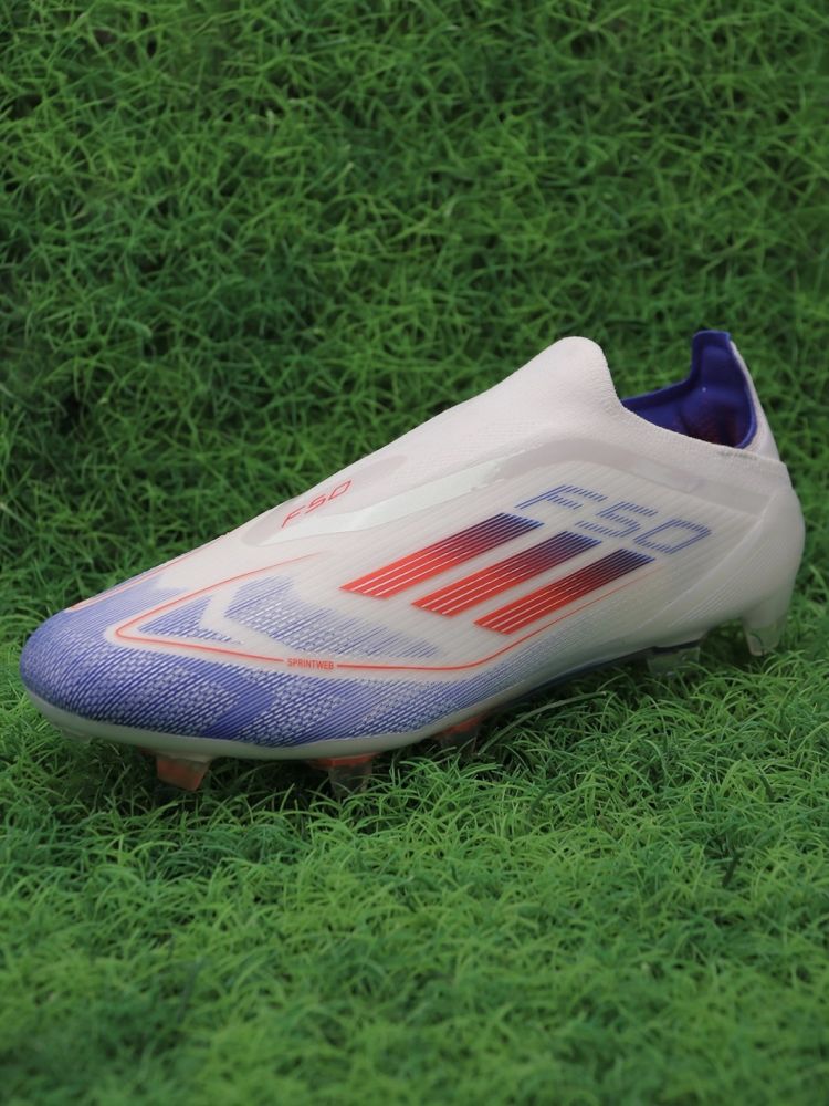 adidas F50 Elite Laceless FG Advancement - Footwear White/Solar Red/Lucid Blue