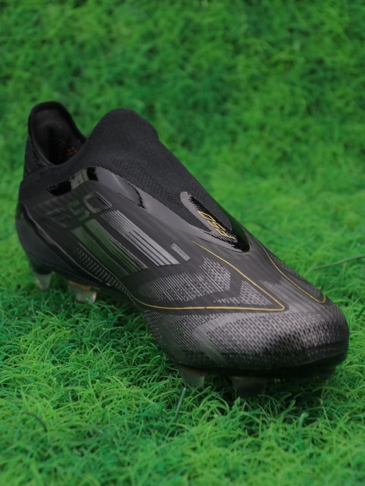 adidas F50 Elite Laceless FG Dark Spark - Core Black/Iron Metal/Gold Metallic