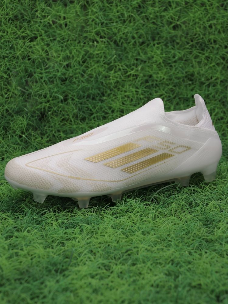adidas F50 Elite Laceless FG Day Spark - White/Gold Metallic