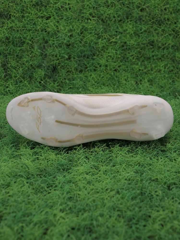 adidas F50 Elite Laceless FG Day Spark - White/Gold Metallic