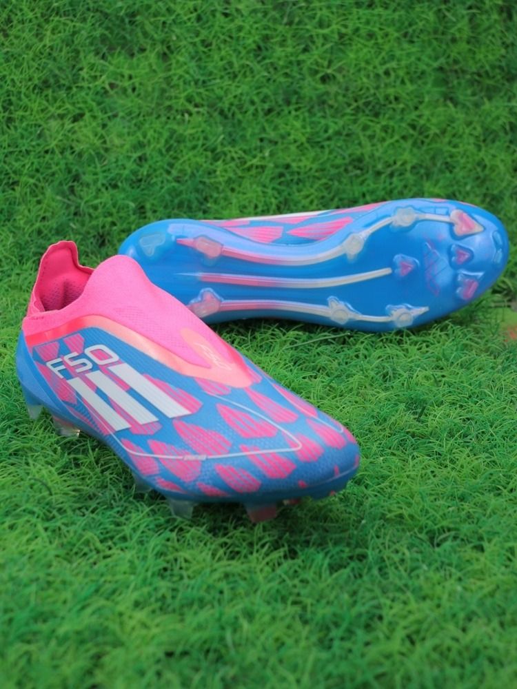 adidas F50 Elite Laceless FG Reemergence - Solar Blue/White/Solar Pink