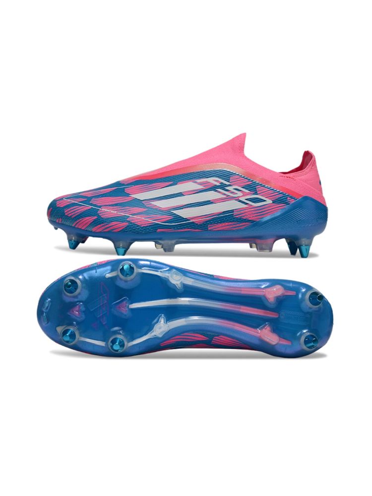 adidas F50 Elite Laceless SG Solar Blue White Solar Pink