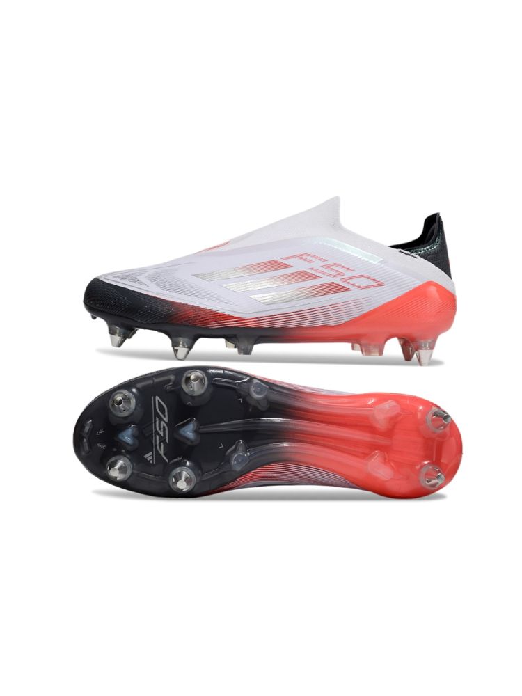 adidas F50 Elite Laceless SG White Silver Red