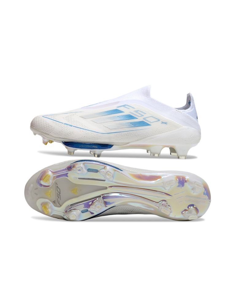 adidas F50 LightStrike Elite Laceless FG White Pearl Metallic White