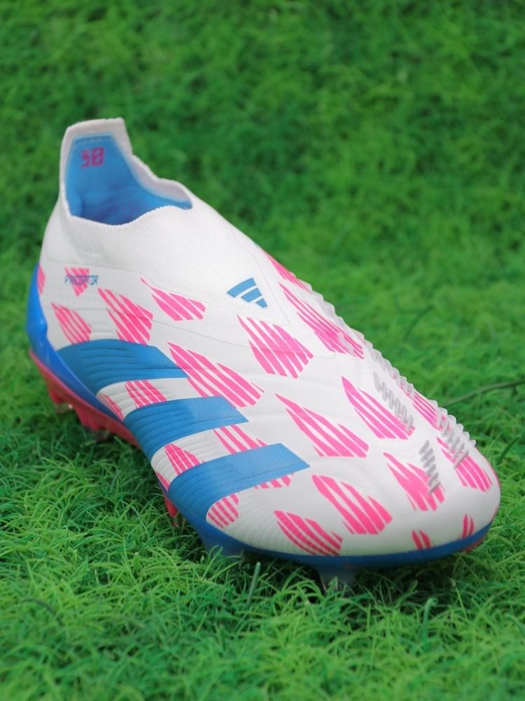 adidas Predator Elite Laceless FG Reemergence - White/Solar Blue/Solar Pink