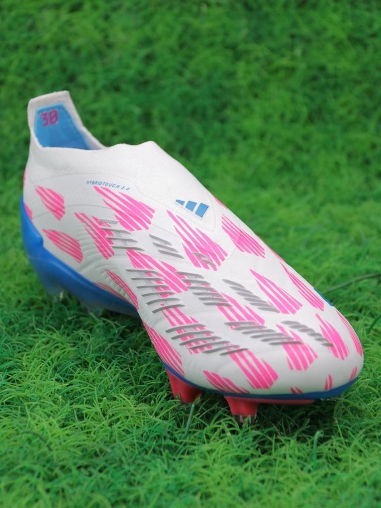 adidas Predator Elite Laceless FG Reemergence - White/Solar Blue/Solar Pink