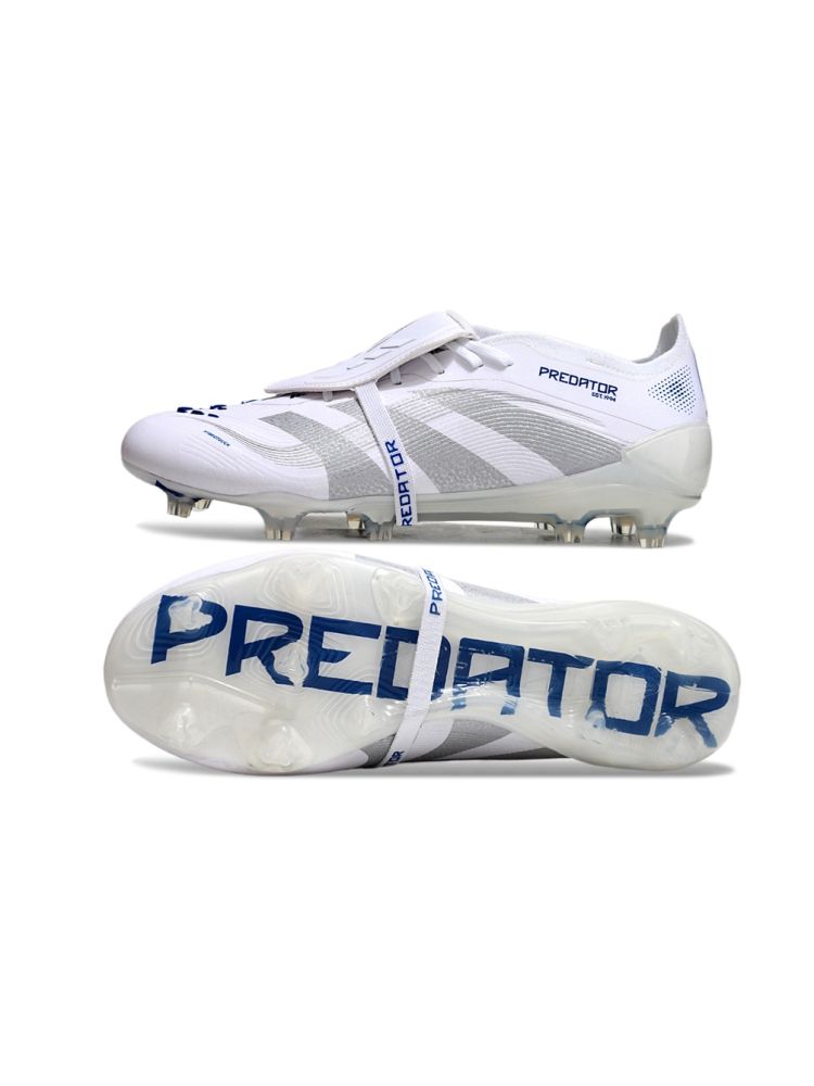 adidas Predator Elite Tongue FG White Silver Metallic Bright Royal