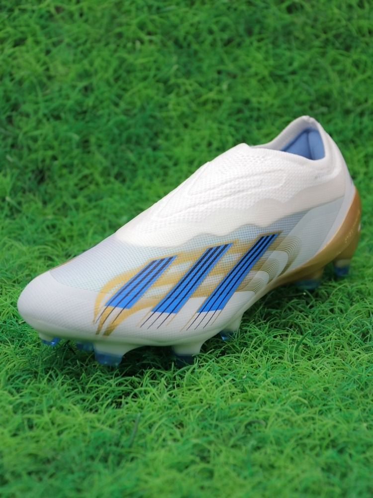 adidas X Crazyfast Messi Elite Laceless FG Las Estrellas - Footwear White/Pulse Blue/Gold Metallic