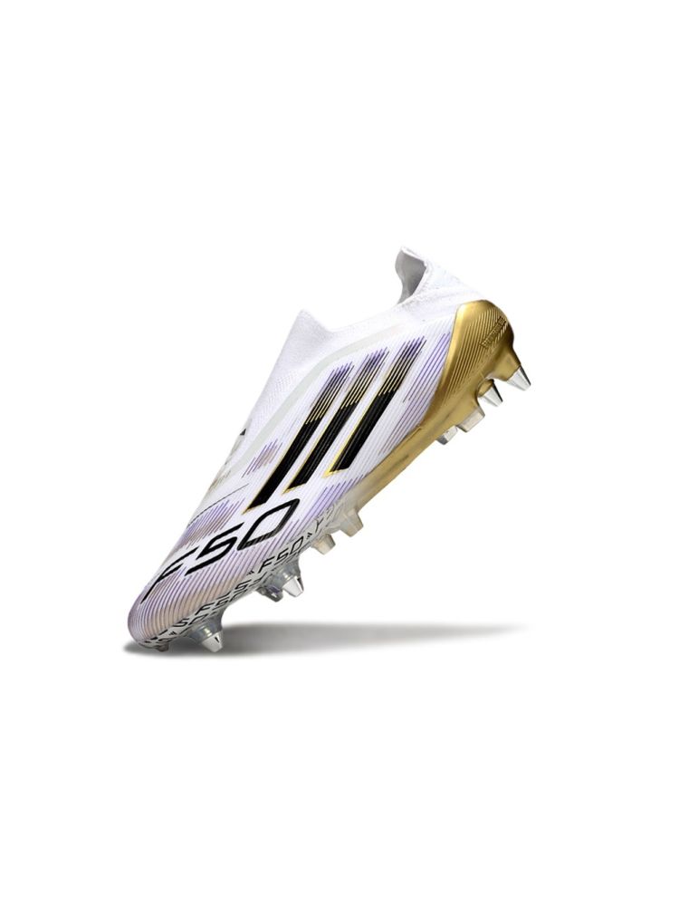 adidas F50 Event Laceless Elite SG White Black Metallic Gold