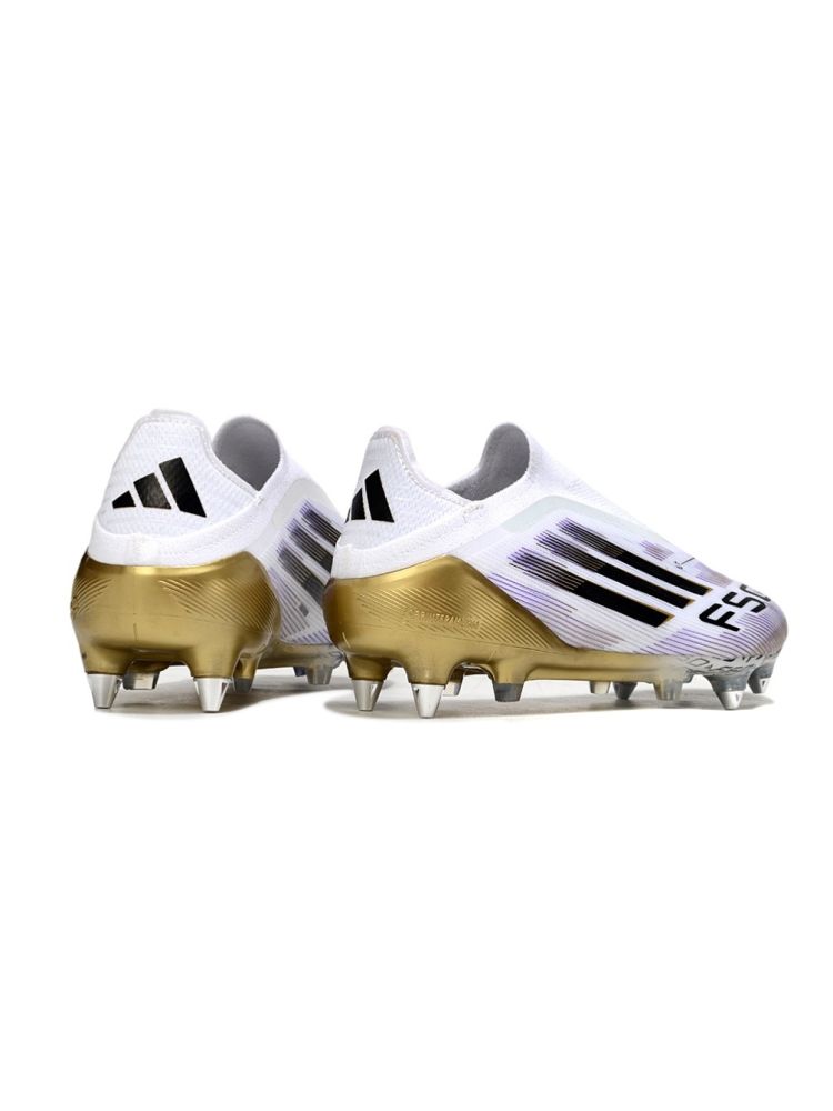 adidas F50 Event Laceless Elite SG White Black Metallic Gold