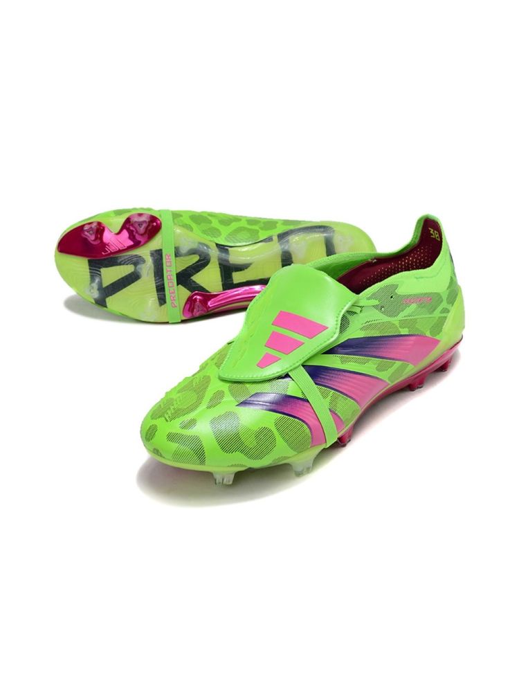 adidas Predator Elite Fold-over Tongue FG Generation Pred - Solar Green/Shock Pink/Lucid Lemon
