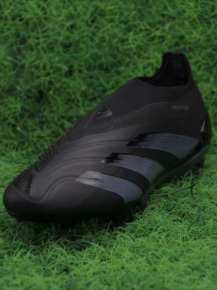 adidas Predator Elite Laceless FG Nightstrike - Black/Iron Metallic