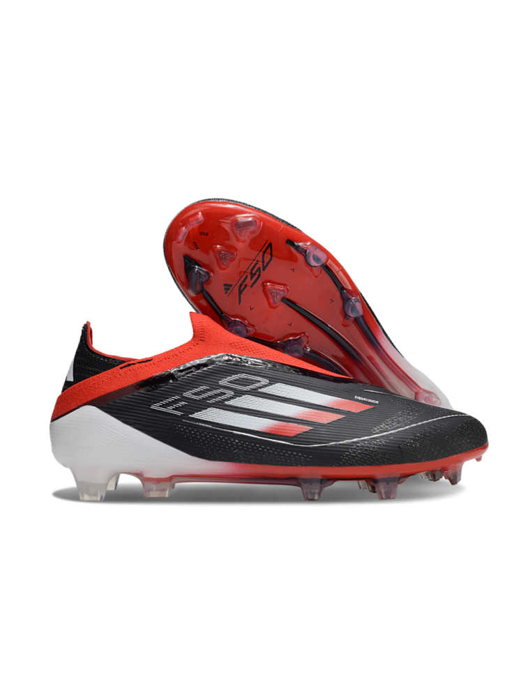 Adidas F50 Elite Laceless FG Black White Red
