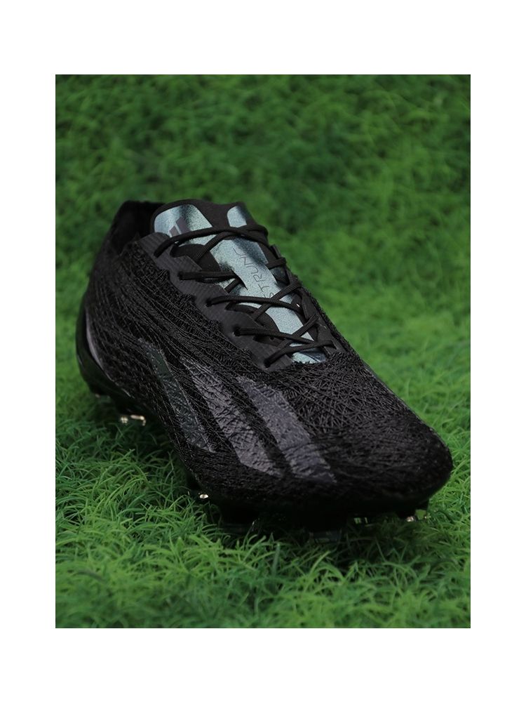 adidas X Crazyfast Strung+ FG - Black/Black