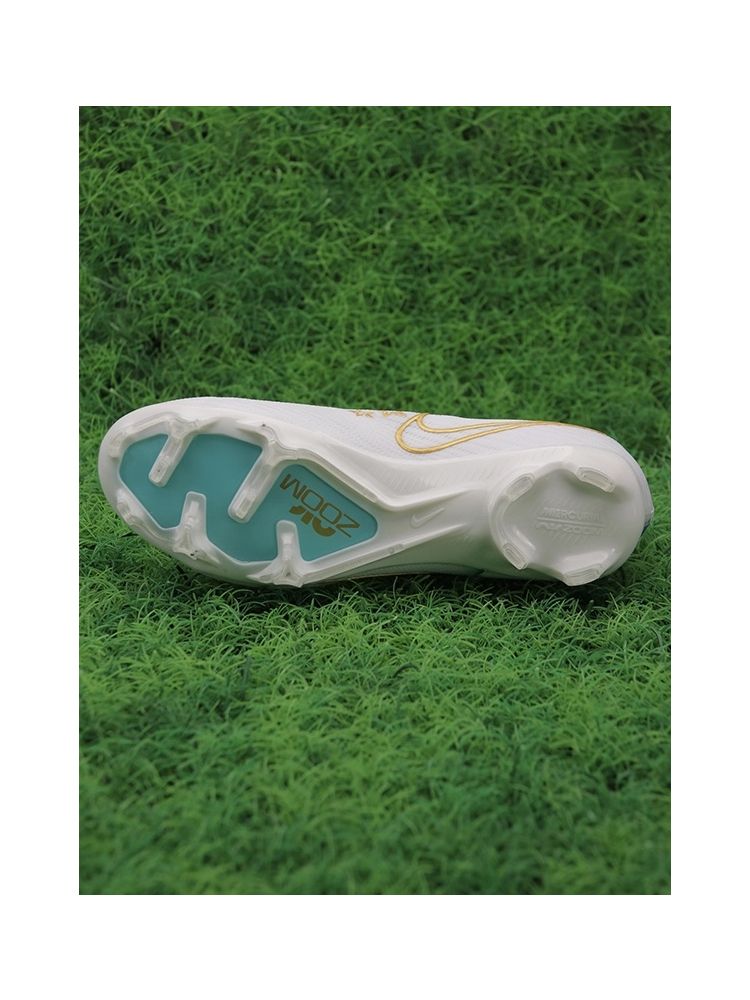 Nike Air Zoom Mercurial Vapor 15 Elite FG - Enzo Fernandez - White/Gold