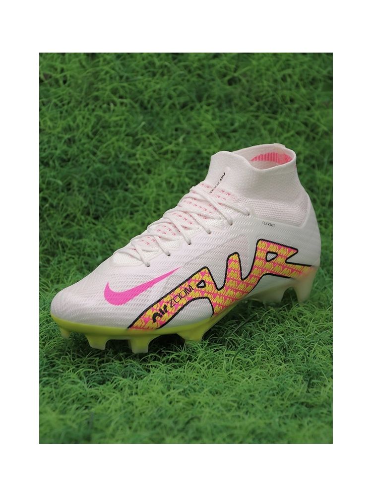 Nike Air Zoom Mercurial Superfly 9 Elite FG - White/Yellow/Pink