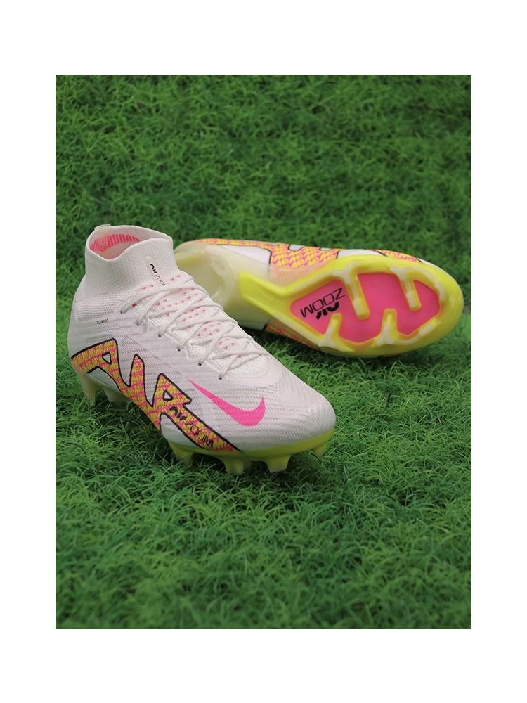 Nike Air Zoom Mercurial Superfly 9 Elite FG - White/Yellow/Pink