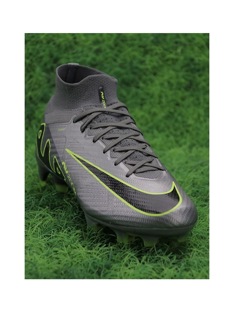 Nike Air Zoom Mercurial Superfly 9 Elite FG - Chrome Grey/Green