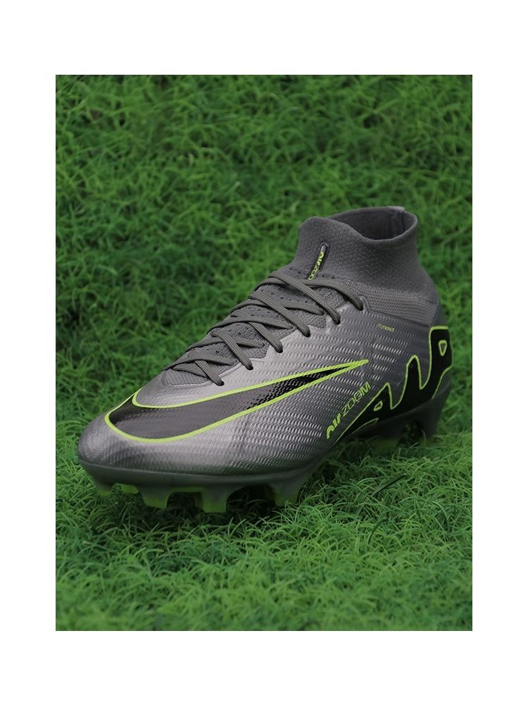 Nike Air Zoom Mercurial Superfly 9 Elite FG - Chrome Grey/Green