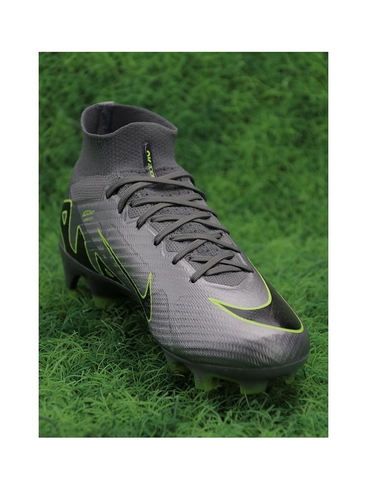 Nike Air Zoom Mercurial Superfly 9 Elite FG - Chrome Grey/Green
