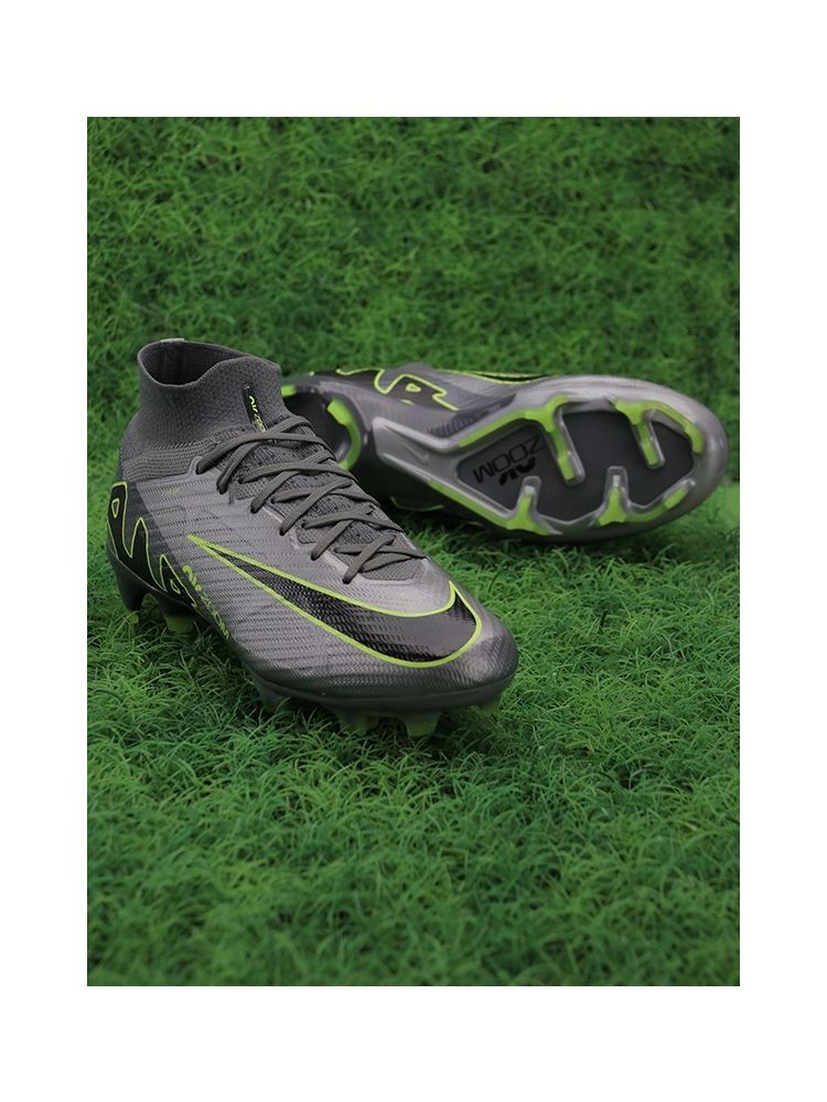 Nike Air Zoom Mercurial Superfly 9 Elite FG - Chrome Grey/Green