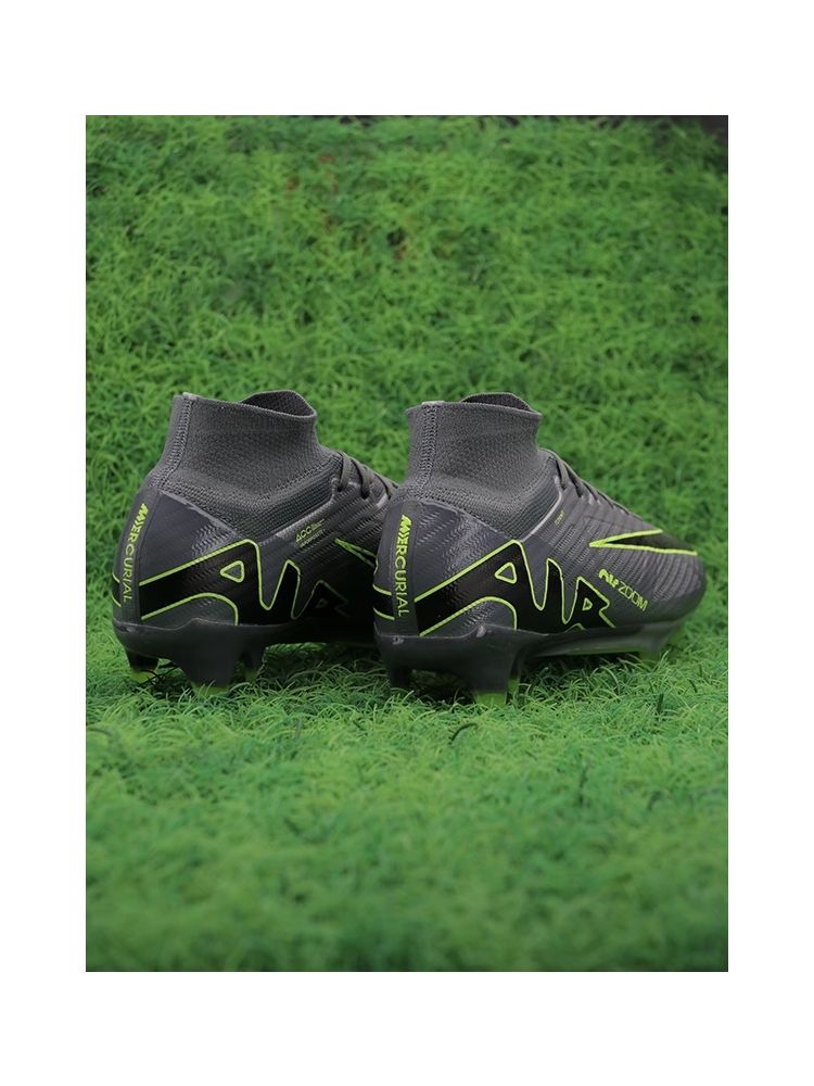 Nike Air Zoom Mercurial Superfly 9 Elite FG - Chrome Grey/Green