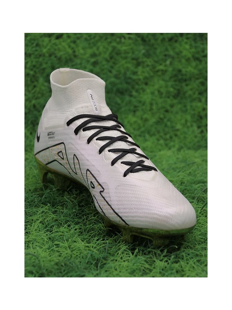 Nike Air Zoom Mercurial Superfly 9 Elite FG - White/Metallic Gold