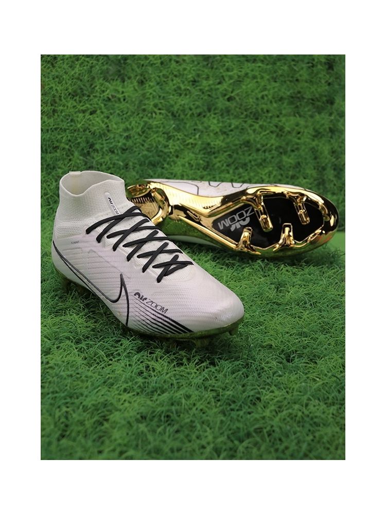 Nike Air Zoom Mercurial Superfly 9 Elite FG - White/Metallic Gold