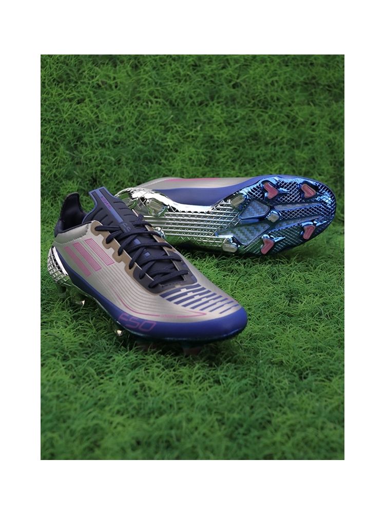 adidas F50 Ghosted FG UCL - Silver Metallic/Shock Pink/Collegiate Navy