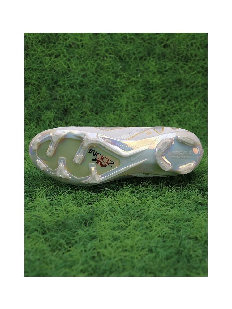 Nike Air Zoom Mercurial Vapor 15 Elite FG - White/Gold/Silver