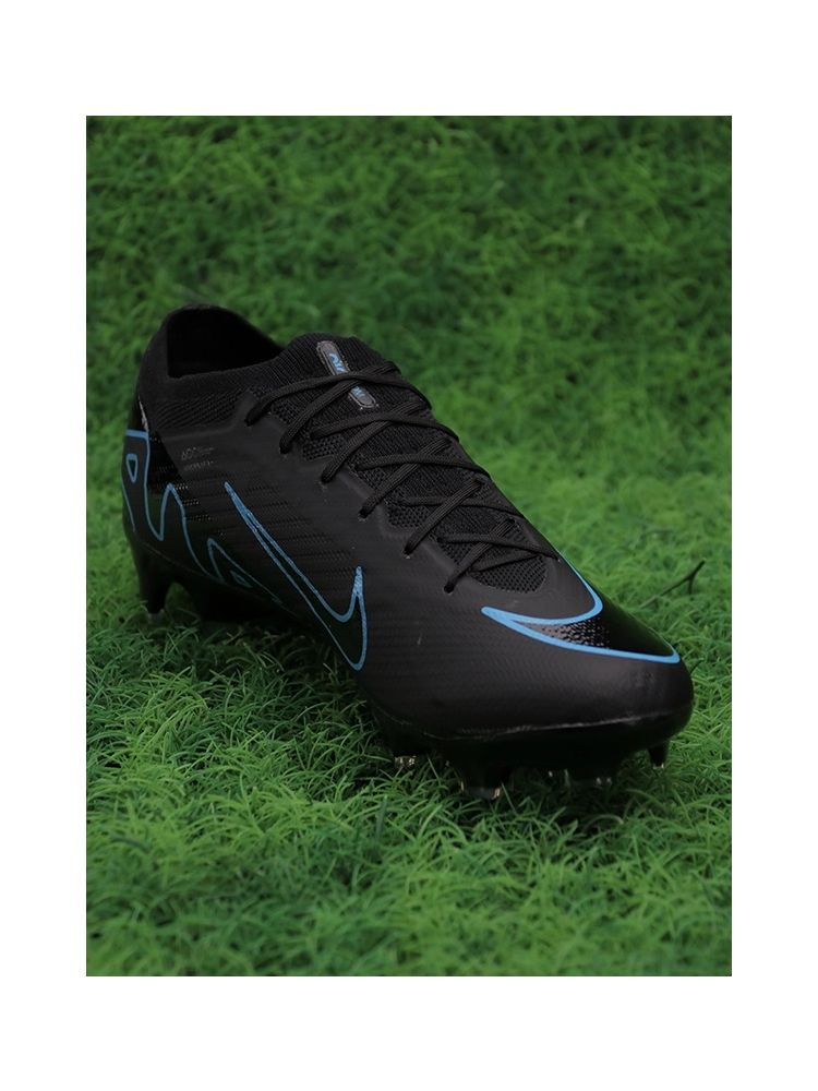Nike Air Zoom Mercurial Vapor 15 Elite FG - Black/Black/Blue