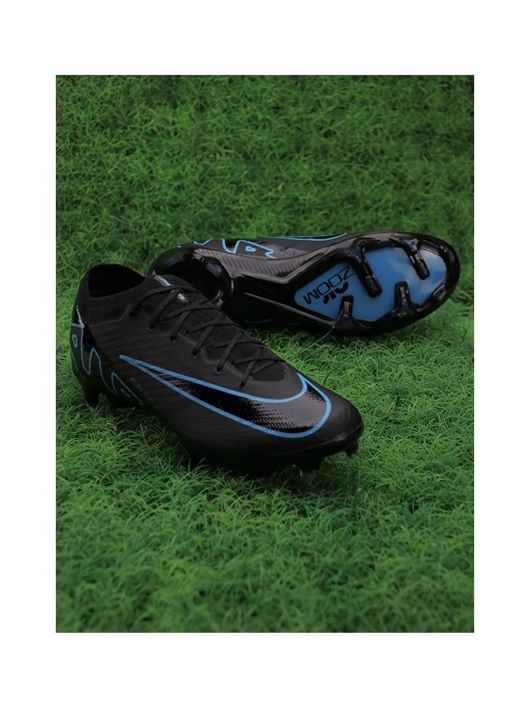 Nike Air Zoom Mercurial Vapor 15 Elite FG - Black/Black/Blue