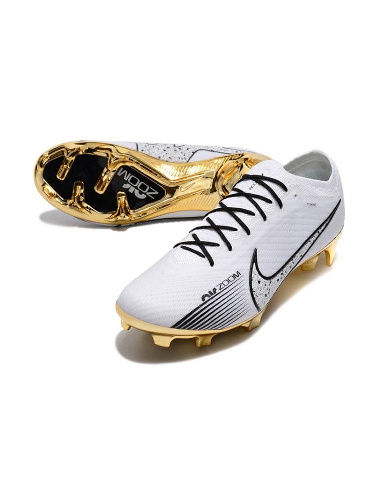 Nike Air Zoom Mercurial Vapor 15 Elite FG - White/Metallic Gold