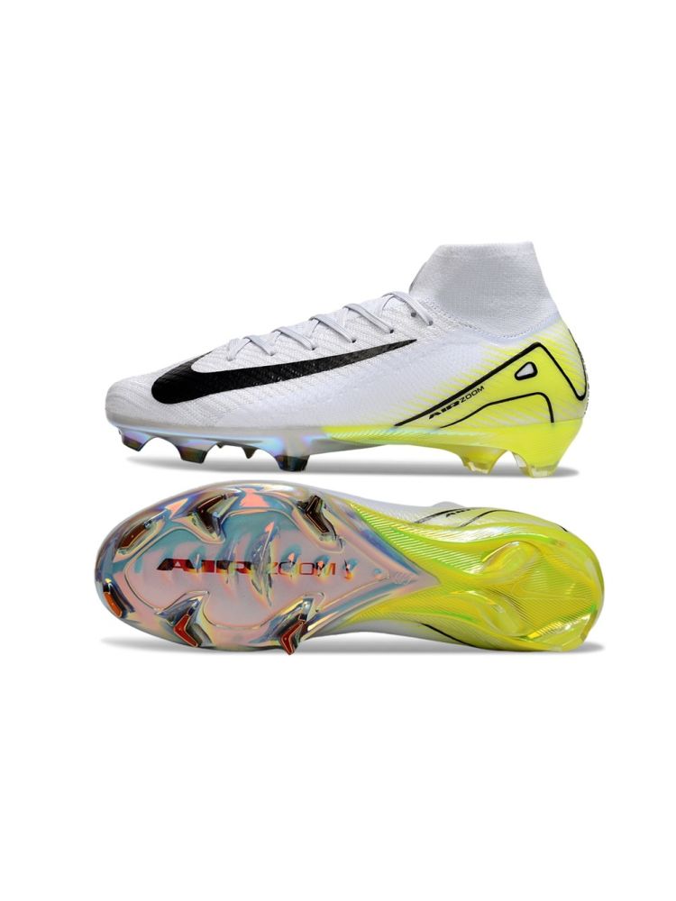 Nike Zoom Mercurial Superfly 10 Elite FG White Black Volt